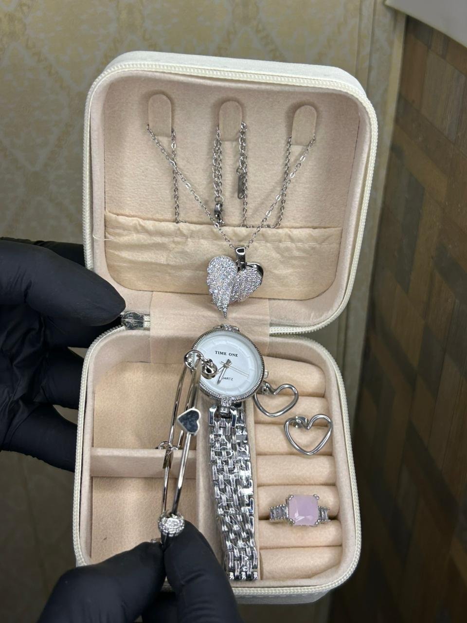 Elegant Heart & Stone 5-Piece Women’s Jewelry Gift Set ~ Imported - Image 6