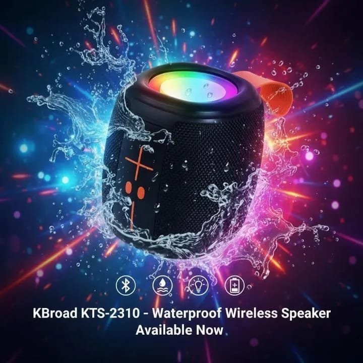 KTS-2310 Waterproof RGB Bluetooth Speaker – Portable Outdoor Wireless Speaker with Deep Bass & - Image 4