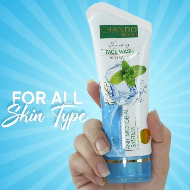 CHANDO Naturals Foaming Face Wash Mint Cool – Anti-Microbial Daily Cleanser for Oily & - Image 6