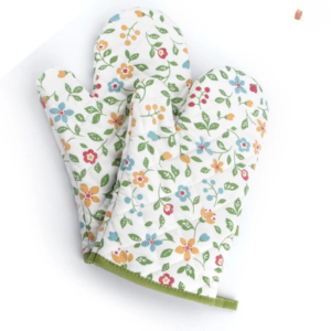 Premium Heat Resistant Oven Mitts 2Pcs Extra Long Kitchen Gloves For Baking Cooking BBQ And (Random Color)