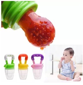 Baby Solid Baby Fruit Pacifier Fresh Fruit Feeder Infant Teething Toy Nibbler Teether Pacifier Safe Silicone Pacifier (random color) - Image 2