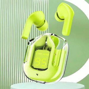 Air31 Earbuds Wireless Crystal Transparent body - with silicone pouch ( random color )