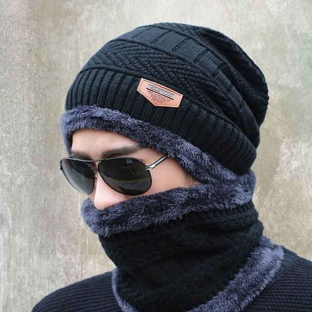Coral Fleece Winter Scarf & Beanie Hat Set - Image 2
