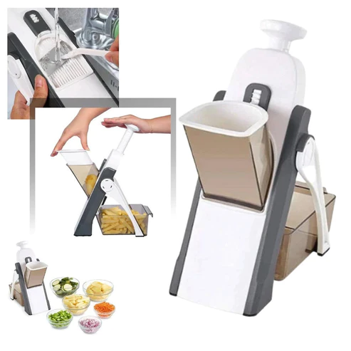 Mandoline Vegetable Cutter Slicer Chopper | Multi-function Cutter Vertical Vegetable Cutter Kitchen Shredder Grater single blade (random color) - Image 6