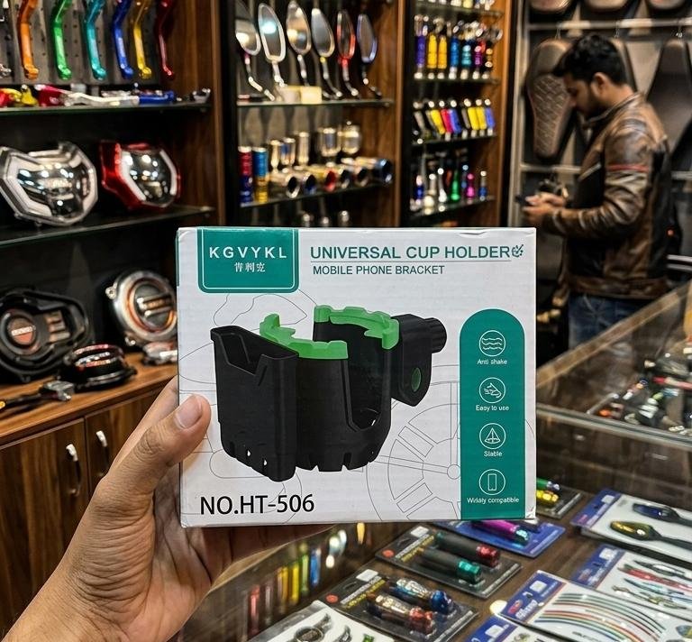 2-In-1 Universal Cup Phone Drinks Holder Bicycle Adjustable Cell Phone Holder Water Bottle - Image 6