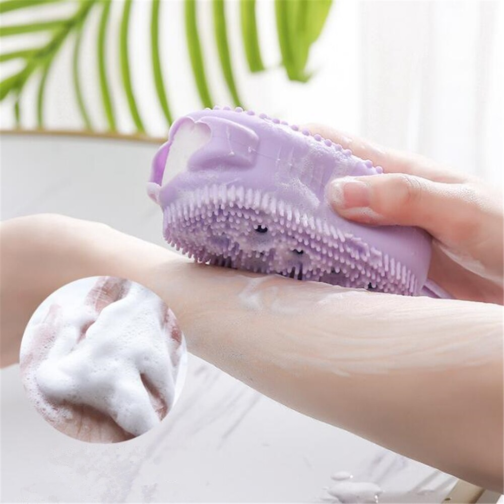 Silicone soap bath massage / Bath Body Brush High Quality Silicon Bath Brush (random color) - Image 2