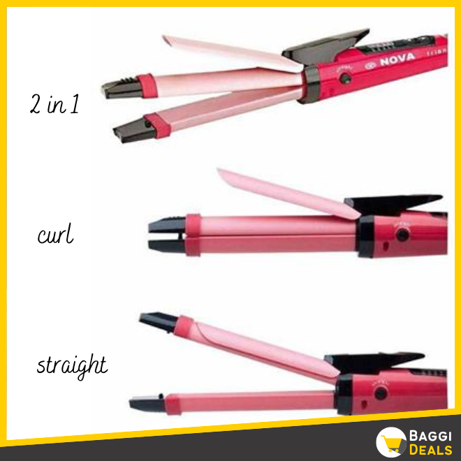2 in 1 Nova Hair Straightener and Curler Hair Straightener + Curler Versatile Styling Tool for Straightening and Curling Hair - Image 4