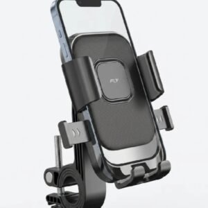 FLY Universal Mechanical Bike & Motorcycle Phone Mount – 360° Adjustable Handlebar Bracket for Bicycles, Scooters & E-Bikes