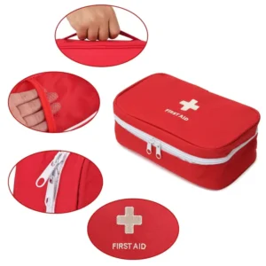 Medical First Aid Kit Pouch Empty Bag Emergency Medicine Storage Organizer Bag First Aid Kit (Random Color)