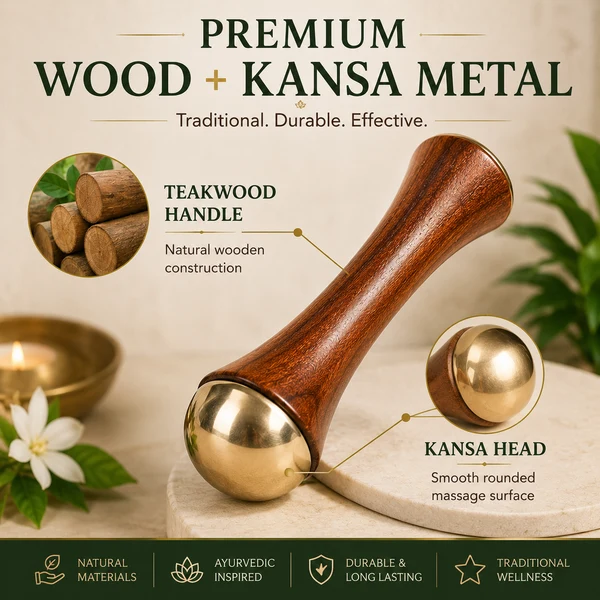 Premium Ayurvedic Kansa Massager - Natural & Chemical Free - Image 4