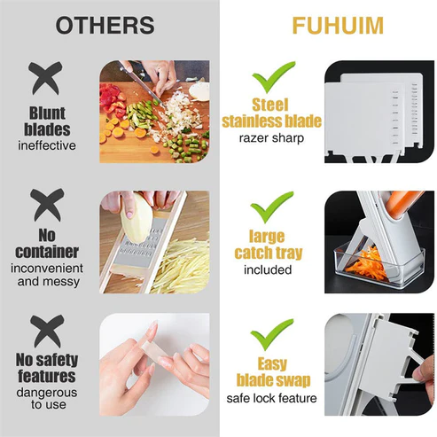 Mandoline Vegetable Cutter Slicer Chopper | Multi-function Cutter Vertical Vegetable Cutter Kitchen Shredder Grater single blade (random color) - Image 7
