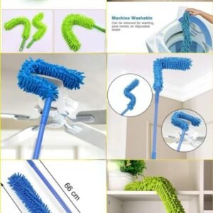 Flexible Fan Duster - Microfiber Bendable Cleaning Brush (Random Color)