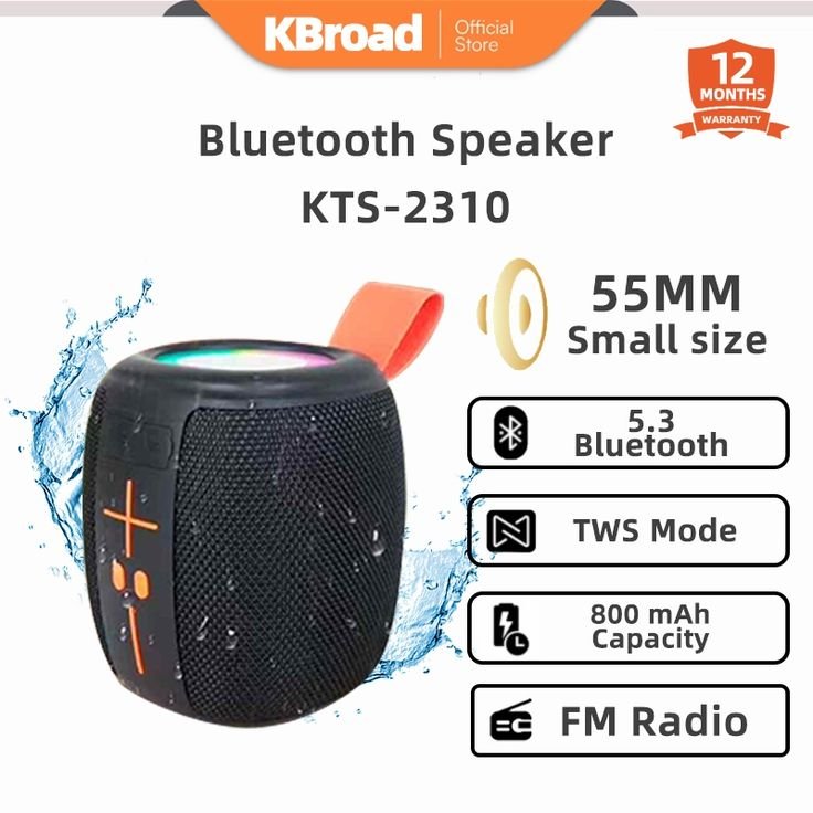 KTS-2310 Waterproof RGB Bluetooth Speaker – Portable Outdoor Wireless Speaker with Deep Bass & - Image 3
