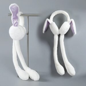 Cute Bunny Ear Winter Cap with Plush Ear Muffs
