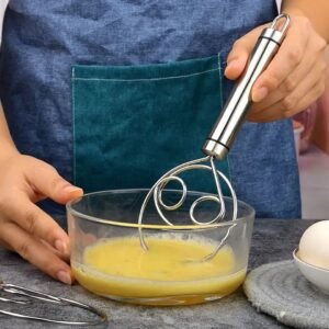 Manual Non Stick Steel Flour Cream Mixer Beater