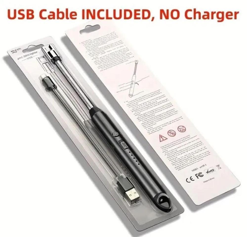 Rechargeable USB Electric Candle Lighter – Windproof Flameless Plasma Arc Lighter with 360° Flexible Long Neck - Image 4