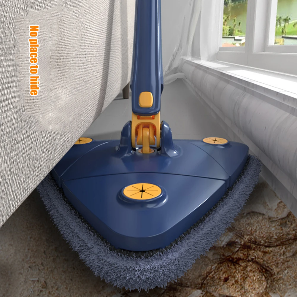 Extendable Triangle Mop 360 Twist Squeeze Window Glass Toilet Bathroom Floor Household Cleaning Ceiling Dusting (Random color) - Image 2