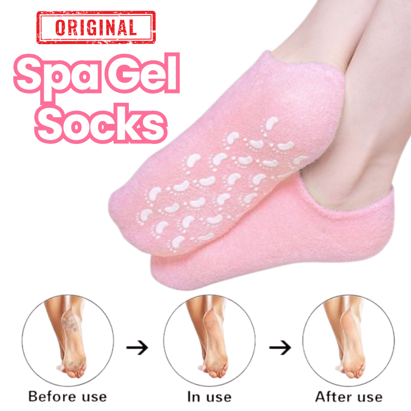 1 Pair Reusable Silicone Spa Gel Socks For Dry Feet And Cracked Heel Treatment – Moisturizing - Image 4