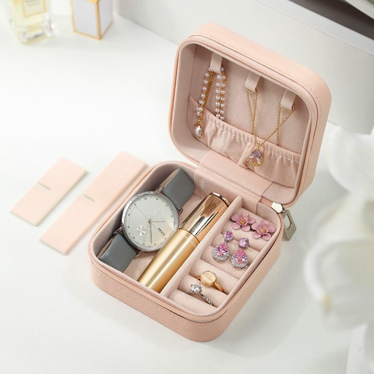 Travel Leather Pocket Jewellery Organizer Box (Mix/Random color) - Image 5