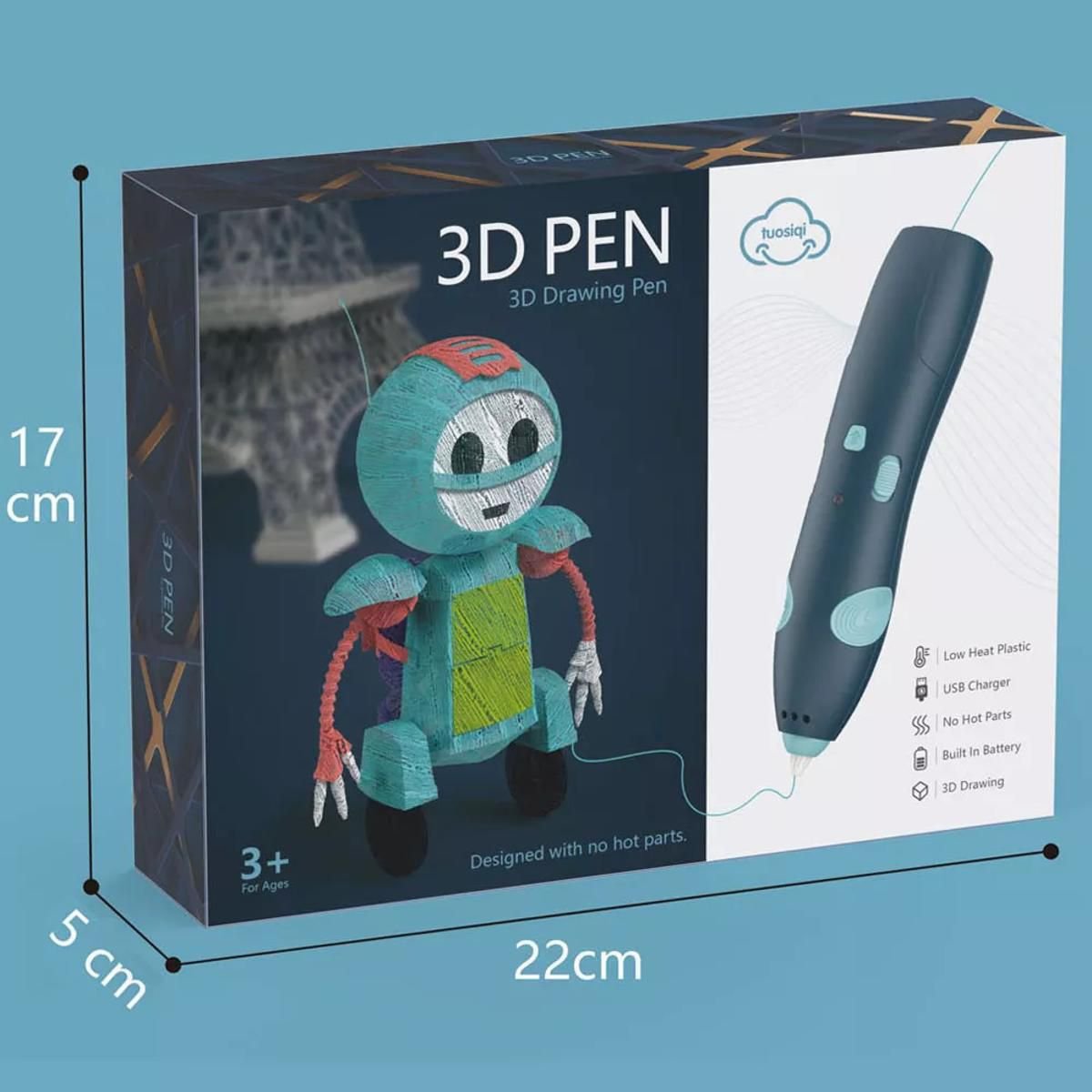 3 D Printing Pen For Kids Creative Education Art And Crafts Safe Filament Three D Pen Drawing Printer - Image 2