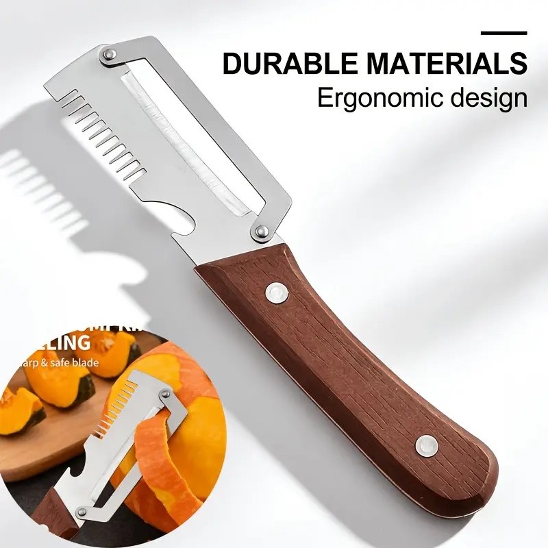 3in1 Peeler Knife Stainless Steel - Image 6