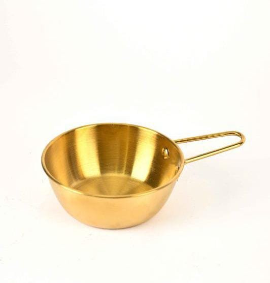 Mini Golden Stainless Steel Sauce Pan Multipurpose Kitchen Cooking Pot - Premium Cookware - Image 3