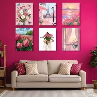 Set of 6 Premium Wall Art Photo Tiles – Modern Home Decor Sets 8x11
