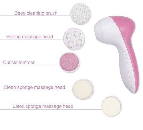 7 in 1 Facial Electric Cleanser and Massager, Face Massager Machine, Skin Electric Cleanser, Scrub Beauty Device Scrubber, Beauty Care Brush for Removing Blackhead Exfoliating and Massaging, Beauty Tool Device - Image 2