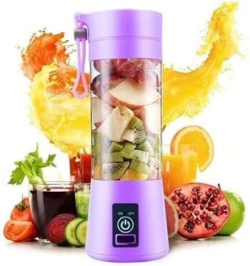 Portable Mini 6 blade Juicer blender | Outdoor Juicing Cup (380ml) - Rechargeable (Random Color) - Image 4