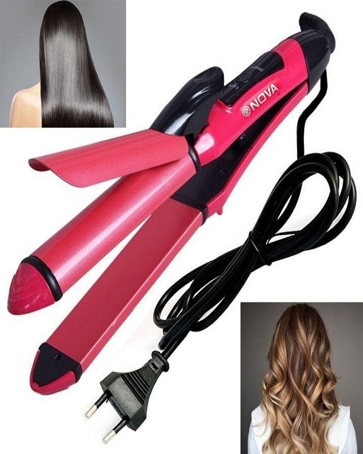 2 in 1 Nova Hair Straightener and Curler Hair Straightener + Curler Versatile Styling Tool for Straightening and Curling Hair - Image 3