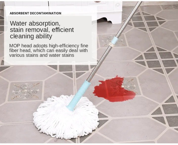 360° Rotating Head Mops with Bucket Mob Deep-cleaning magic mop-microfiber mop - Image 9