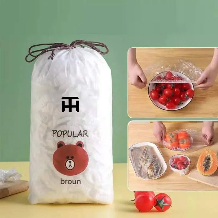 Combo Deal Disposable Food Cover Plastic Wrap 100 Pcs + 2 Pcs Dishwashing Rug - Image 5