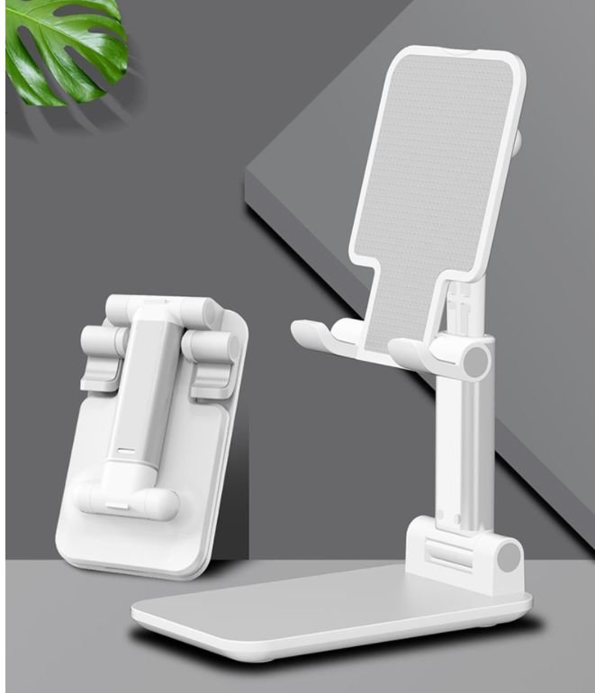 Premium Foldable Desktop Stand – Adjustable Height & Multi-Angle Portable Mount for All Mobiles & Tablets
