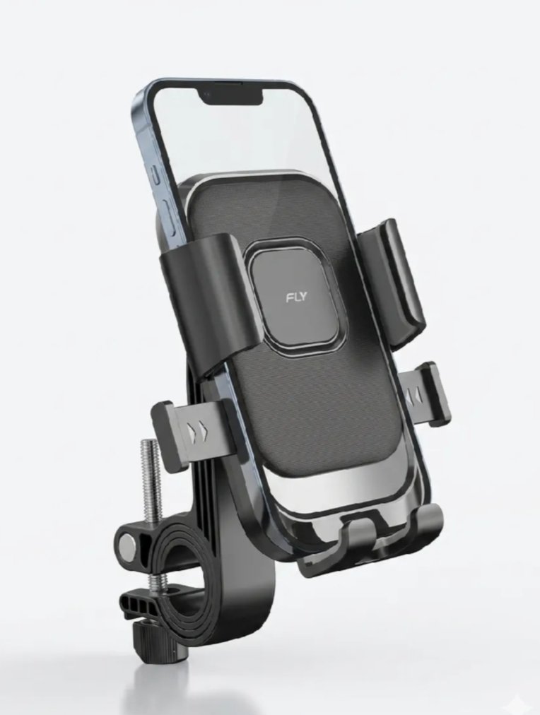 FLY PT-030 Universal Bike Phone Holder Secure Stable Hands Free Riding With 360 Degree Adjustable Viewing - Image 2