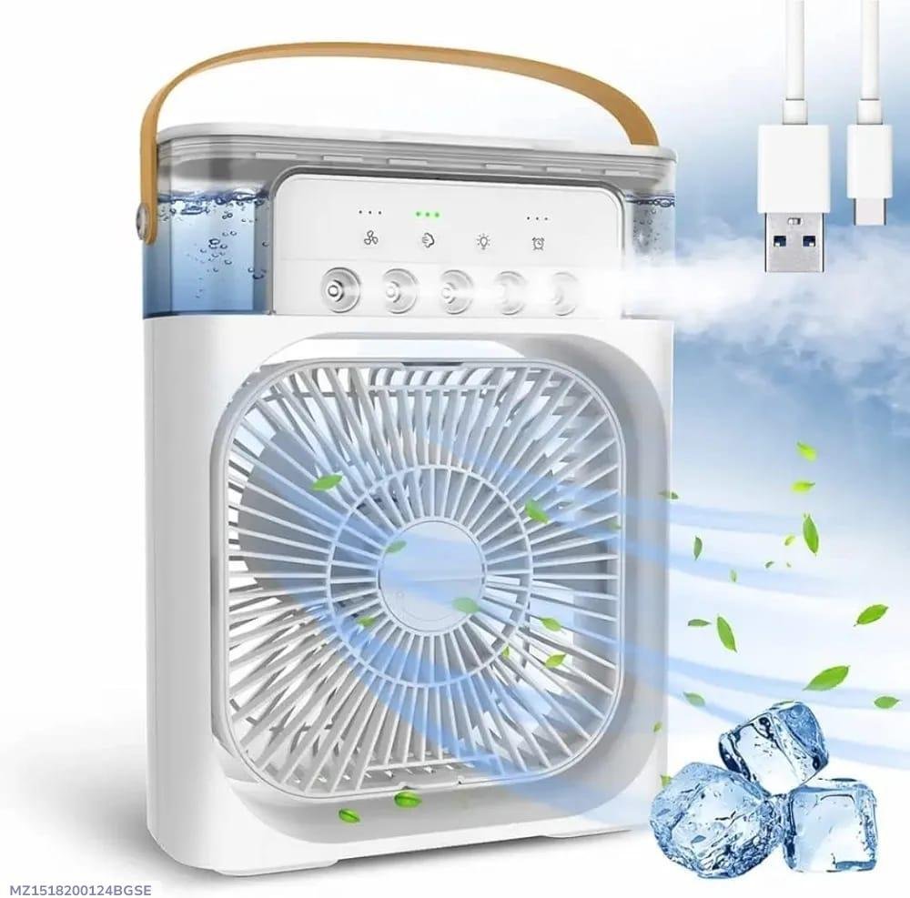 Multi-Function Portable Desktop Air Cooler Fan – High-Velocity Cooling with LED Lighting, - Image 4