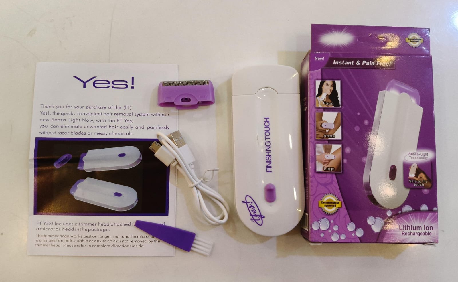 Portable Rechargeable Yes Hair Remover, Painless Epilator Shaver for Women, Featuring USB Charging, Underarm/Body Hair Removal - Image 5