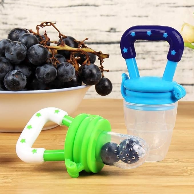 Baby Solid Baby Fruit Pacifier Fresh Fruit Feeder Infant Teething Toy Nibbler Teether Pacifier Safe Silicone Pacifier (random color) - Image 7