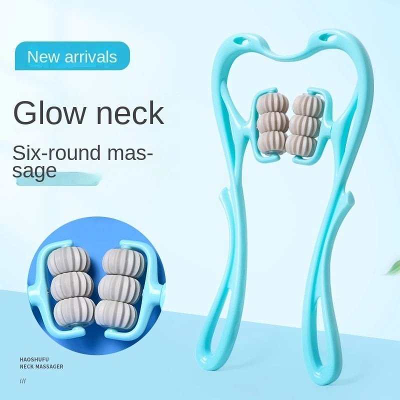 6 Wheel Pressure Point Neck Massager Relieve Neck, Back And Shoulder Pain (Random Color) - Image 7