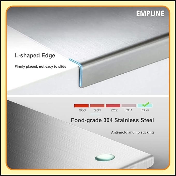 Stainless Steel Cutting Board! 🔪✨ Durable, hygienic, and easy to clean—perfect for all your chopping needs. A must-have for any chef! - Size: 41x33Cm - Image 5