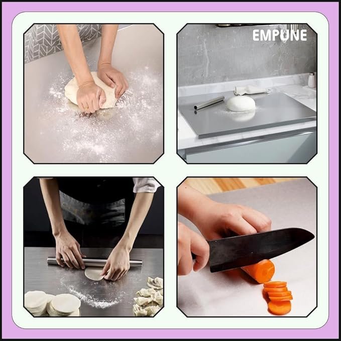 Stainless Steel Cutting Board! 🔪✨ Durable, hygienic, and easy to clean—perfect for all your chopping needs. A must-have for any chef! - Size: 41x33Cm - Image 7