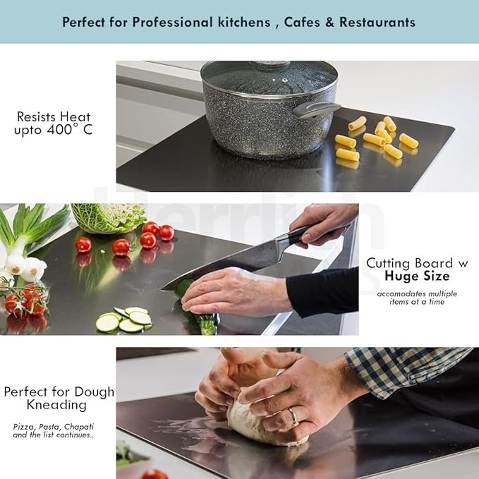Stainless Steel Cutting Board! 🔪✨ Durable, hygienic, and easy to clean—perfect for all your chopping needs. A must-have for any chef! - Size: 41x33Cm - Image 2
