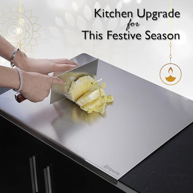 Stainless Steel Cutting Board! 🔪✨ Durable, hygienic, and easy to clean—perfect for all your chopping needs. A must-have for any chef! - Size: 41x33Cm - Image 3