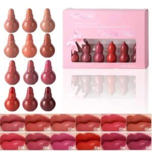 12 Pcs Mini Lipstick Set – Multicolor Mini Lipsticks for Everyday Makeup, Compact Lip Color Collection for Women