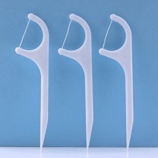 Pack of 10 - Dental Floss Toothpicks Teeth Cleaning Flosser Toothbrush Plastic Toothpick Dental Floss Sticks And Tooth Picks Teeth Plaque Remover (Random Color)