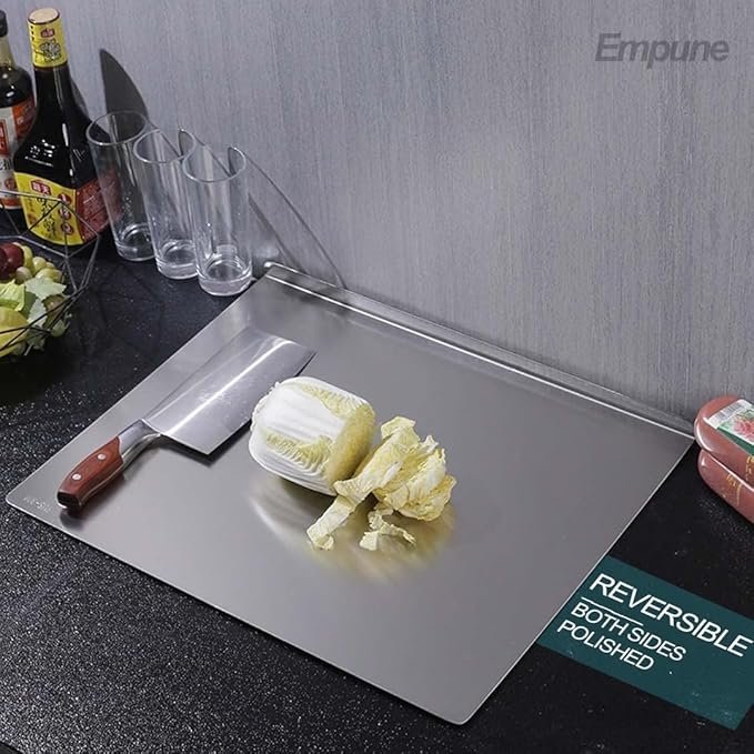 Stainless Steel Cutting Board! 🔪✨ Durable, hygienic, and easy to clean—perfect for all your chopping needs. A must-have for any chef! - Size: 41x33Cm - Image 4