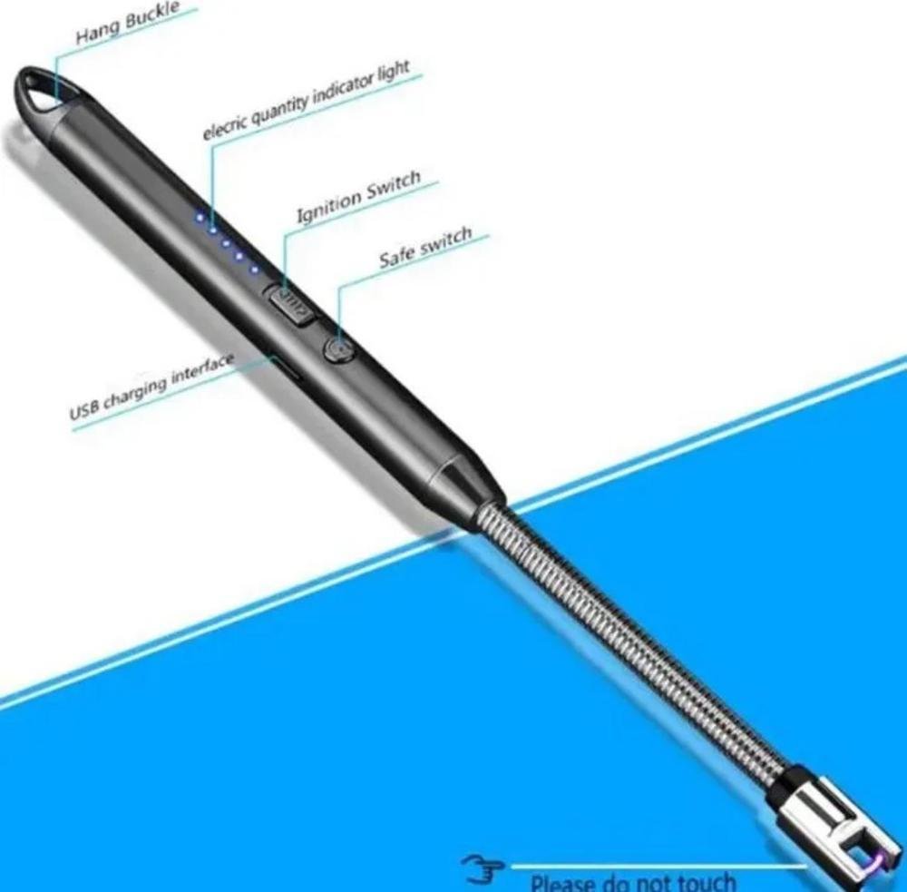 Rechargeable USB Electric Candle Lighter – Windproof Flameless Plasma Arc Lighter with 360° Flexible Long Neck - Image 3