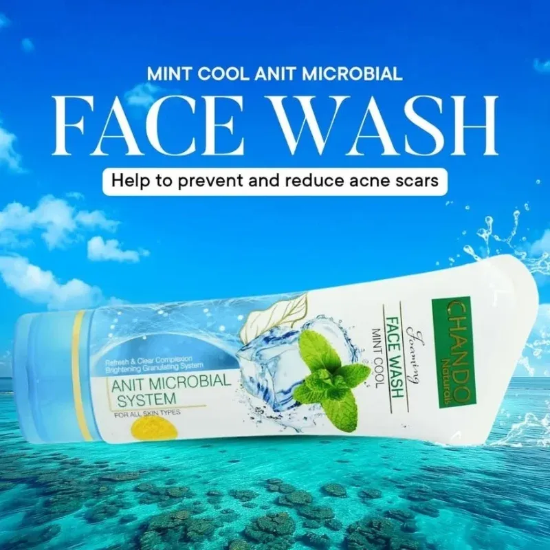 CHANDO Naturals Foaming Face Wash Mint Cool – Anti-Microbial Daily Cleanser for Oily & - Image 5