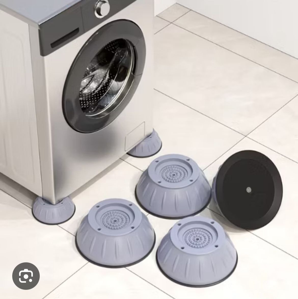 4Pcs Universal Anti-Vibration Feet Pads — Non-Slip Rubber Mats for Washing Machines, Dryers, Refrigerators & Furniture | Noise & Shake Reduction ( Big Size) - Image 4