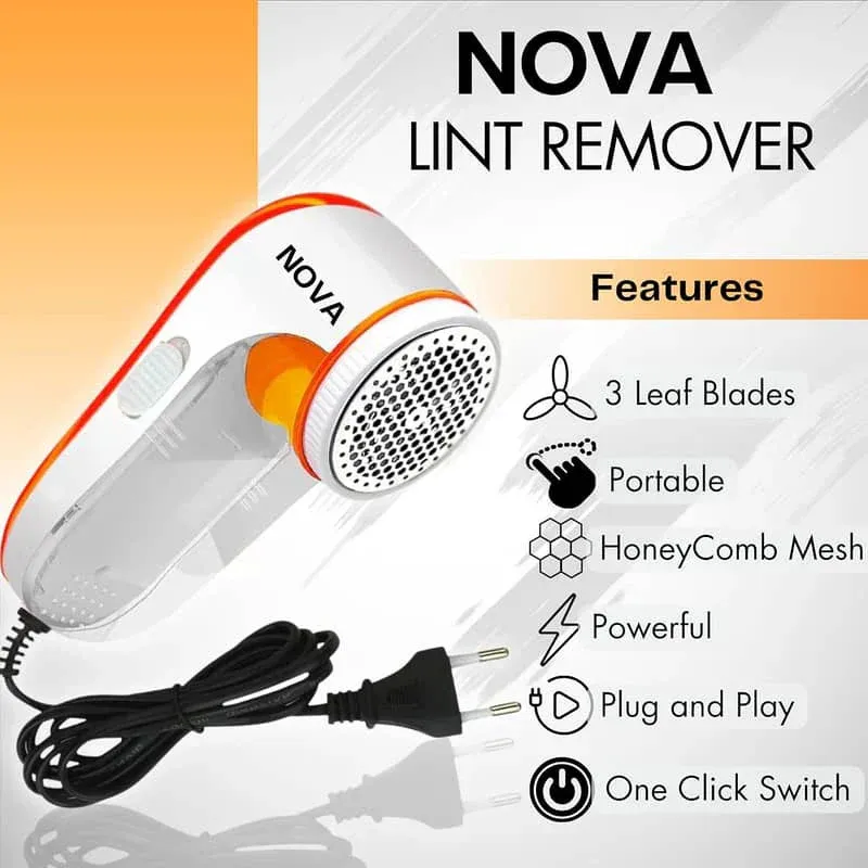 Nova Electric Lint Remover | Wool & Fabrics | Rotary Sharp Blades | Random Color - Image 4