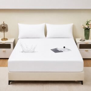 Waterproof Terry Mattress Protector – King Size (72 x 78 Inches, Fits Up To 8" Depth)
